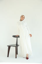 Wateen Shirt Dress in white