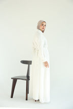 Wateen Shirt Dress in white