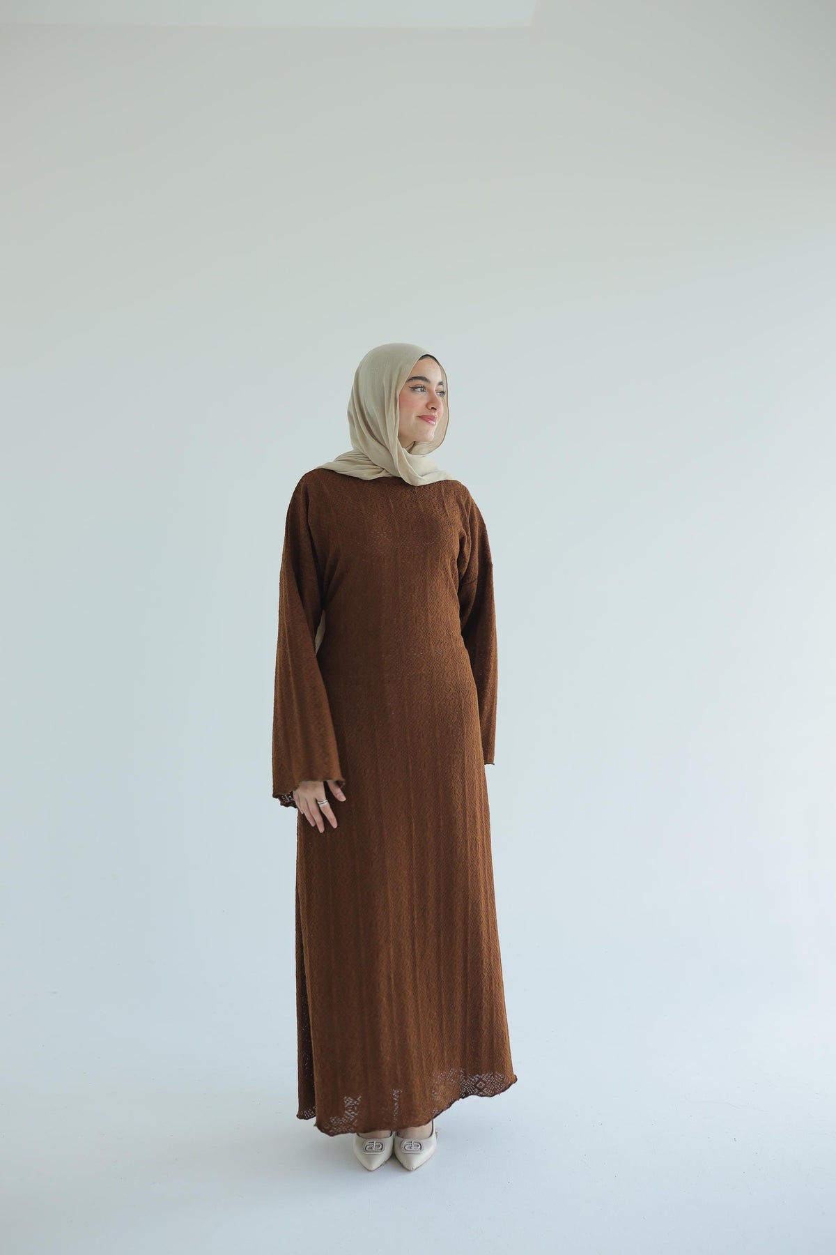 The Meraa Dress in brown