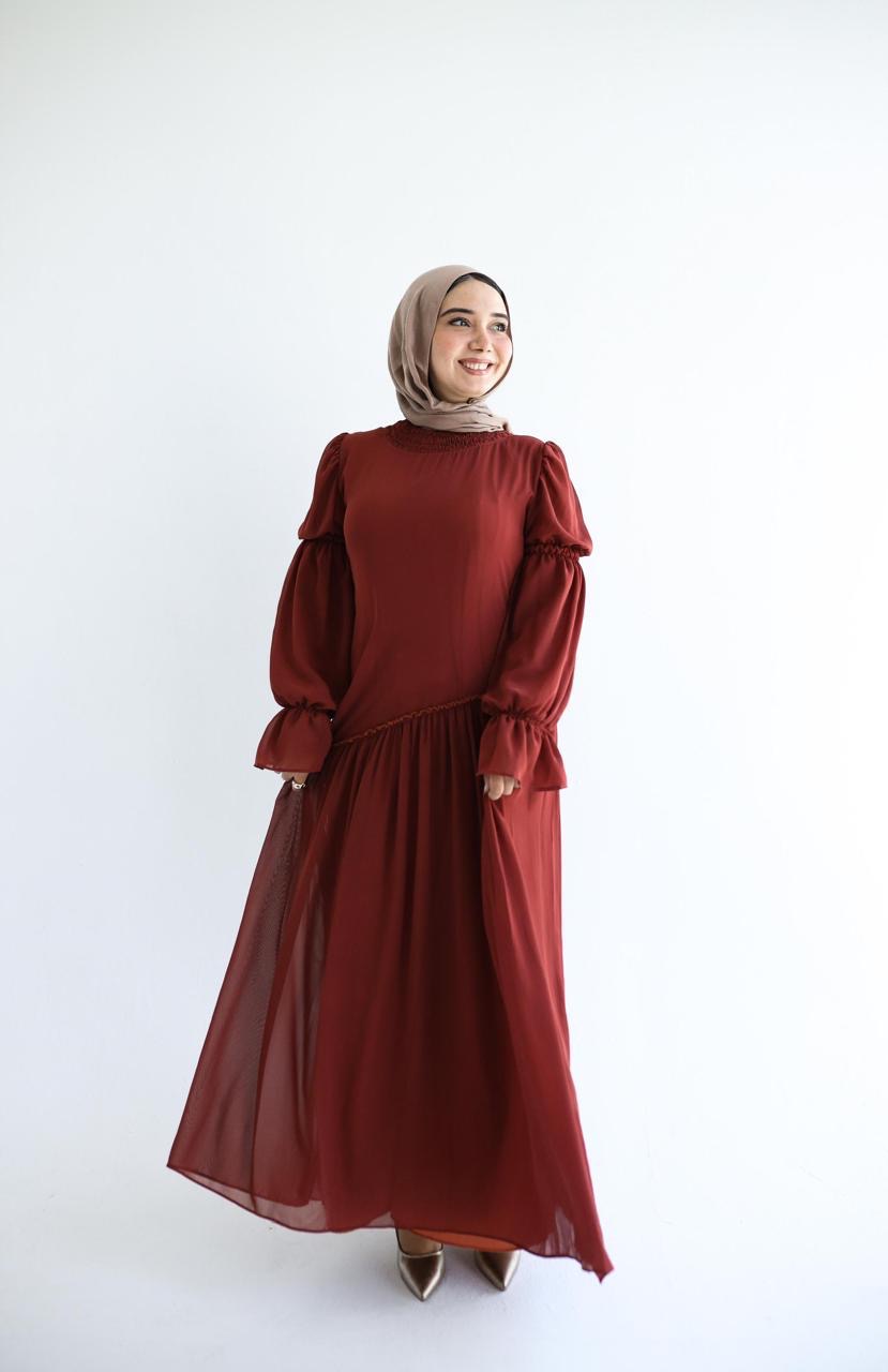 Sofia dress in dark orange