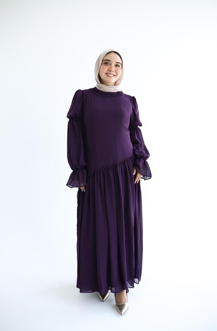 Sofia dress in dark purple