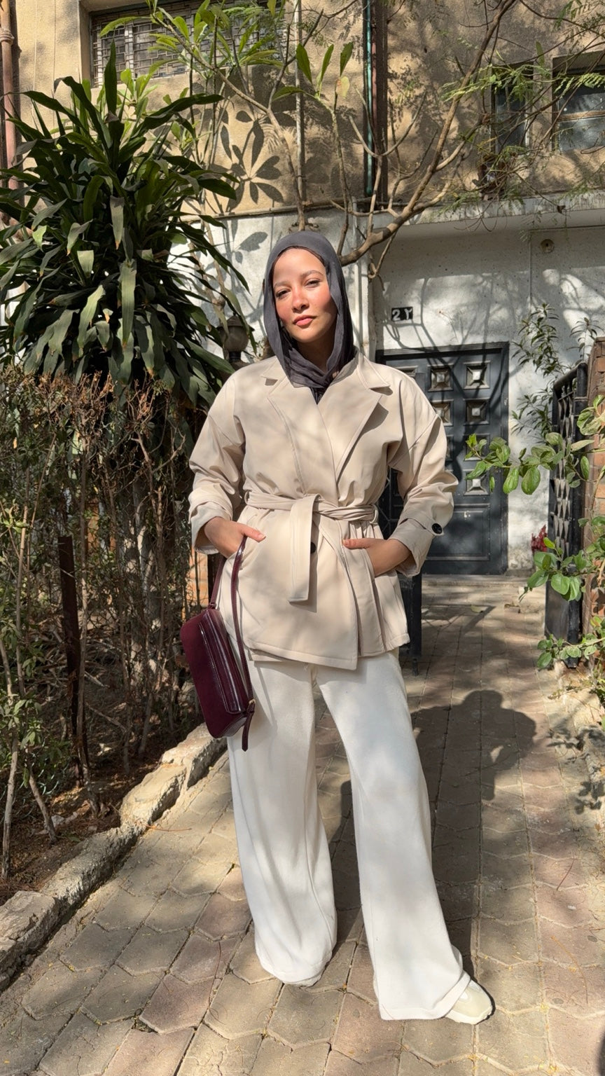 Classic Trench Coat - Beige front